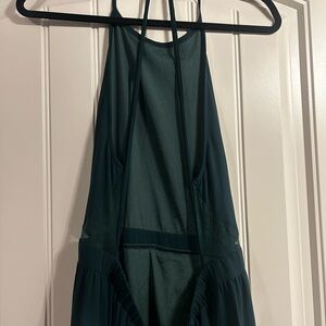 SHEIN Teal Backless Dress